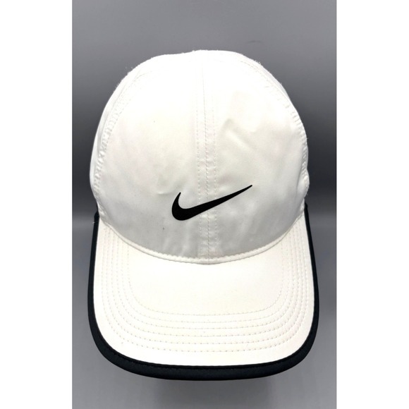Nike Dri-Fit Womens White Baseball Cap Hat Featherlight Dri-Fit - Picture 1 of 7
